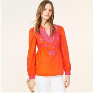 Tory Burch Tangerine Claudia Tunic
